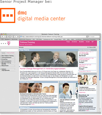 Als Senior Project Manager bei dmc: Telekom Training Website nach dem Relaunch