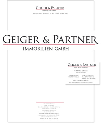 Geiger & Partner: Logo und Firmenpapier