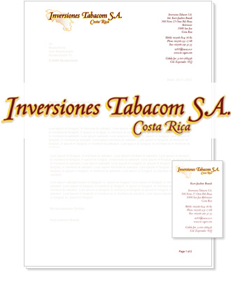 Inversiones Tabacom SA: Logo, Brief & Visitenkarte